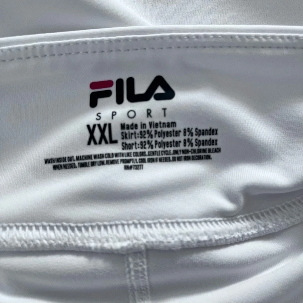 Fila Sport White Tennis or Golf Skort Athletic Reflective Apparel Women’s XXL